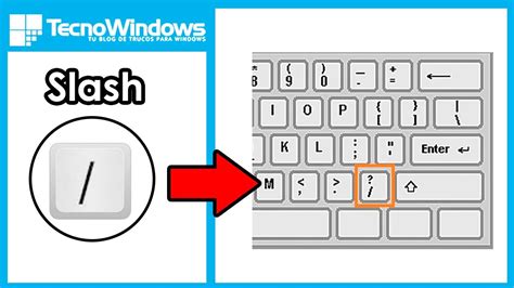 slash invertido en teclado